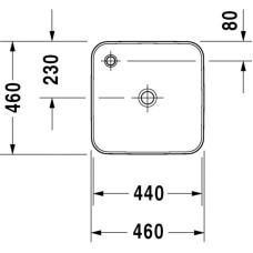 Раковина 46х46 см Duravit Starck 1 2322460000