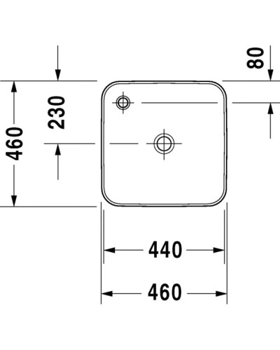 Раковина 46х46 см Duravit Starck 1 2322460000