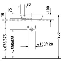 Раковина 46х46 см Duravit Starck 1 2322460000