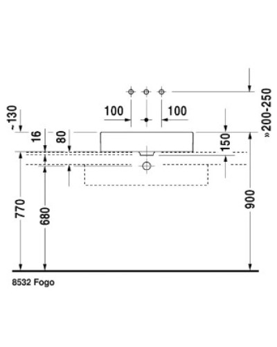 Раковина 60х38 см Duravit Vero 0455600000