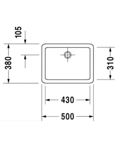 Раковина 50х38 см Duravit Vero 0455500000
