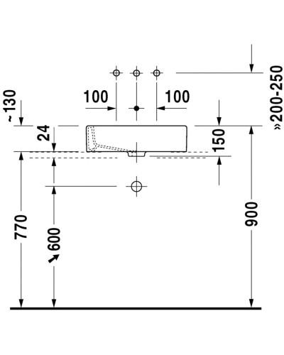 Раковина 50х38 см Duravit Vero 0455500000