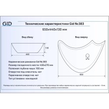 Раковина 65х44 см GID Color Edition Nc383