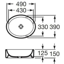Раковина 49х39 см Roca Fuego 32722E000