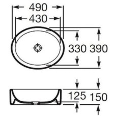 Раковина 49х39 см Roca Fuego 32722E000