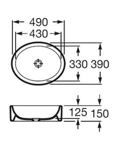 Раковина 49х39 см Roca Fuego 32722E000