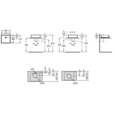 Раковина 46,5х41,5 см Roca Sofia 327720000