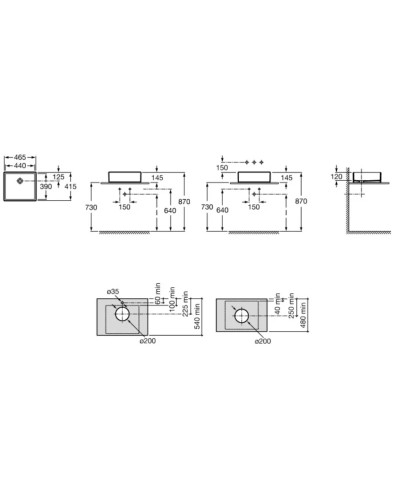 Раковина 46,5х41,5 см Roca Sofia 327720000