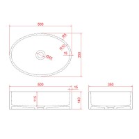 Раковина-чаша Boheme NeoArt Canale 50 878-G Золото Белая