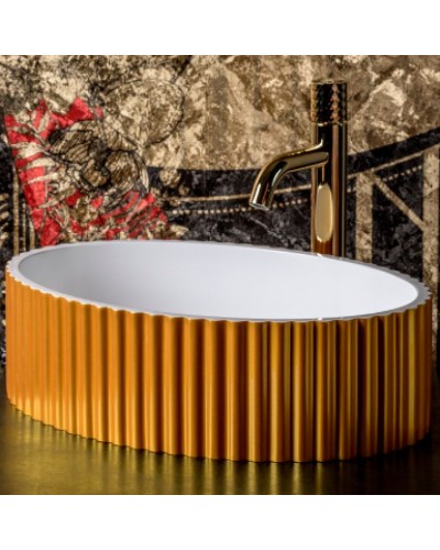 Раковина-чаша Boheme NeoArt Canale 50 878-G Золото Белая