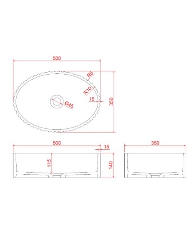 Раковина-чаша Boheme NeoArt Canale 50 878-WM Белая матовая