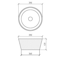 Раковина-чаша Boheme NeoArt 39 817-G Золото
