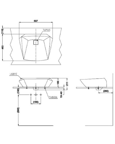 Раковина-чаша Toto Jewelhex 60 LW681B#W Белая
