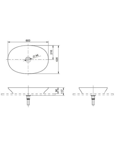 Раковина-чаша Toto Neorest 60 L4706E#XW Белая