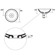 Раковина-чаша Kerasan Ciotola 46 430331 Черная матовая