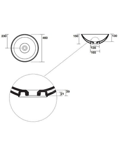 Раковина-чаша Kerasan Ciotola 46 430331 Черная матовая