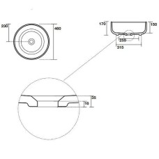 Раковина-чаша Kerasan Ciotola 46 430201 Белая