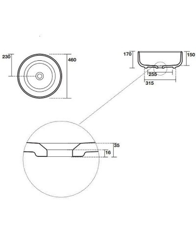 Раковина-чаша Kerasan Ciotola 46 430211 Verde muschio