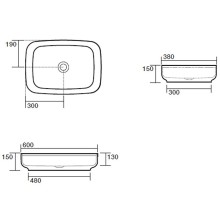 Раковина-чаша Kerasan Tribeca 60 514101 Белая