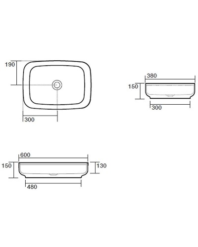 Раковина-чаша Kerasan Tribeca 60 514101 Белая