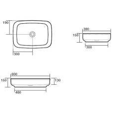 Раковина-чаша Kerasan Tribeca 60 514130 Белая матовая