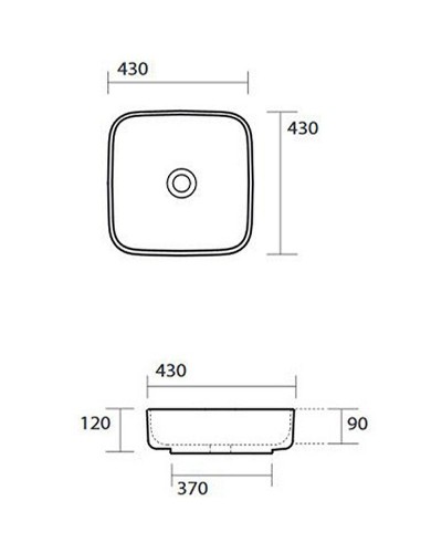 Раковина-чаша Kerasan Tribeca 43 460101 Белая