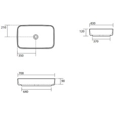 Раковина-чаша Kerasan Tribeca 70 460231 Черная матовая