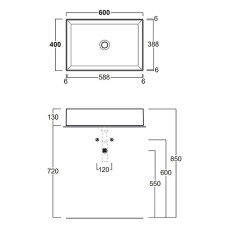 Раковина-чаша Simas Agile 60 AG60 bi matt Белая матовая