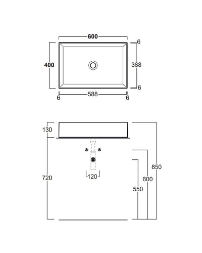 Раковина-чаша Simas Agile 60 AG60 bi Белая