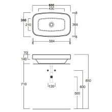 Раковина-чаша Simas Baden Baden 60 BB11bix0 Белая