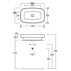 Раковина-чаша Simas Baden Baden 60 BB11bix0 Белая