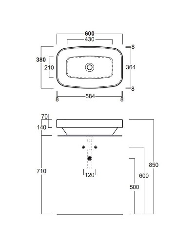 Раковина-чаша Simas Baden Baden 60 BB11bix0 Белая