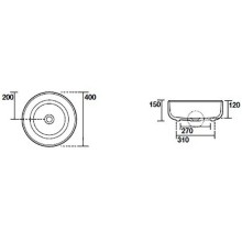 Раковина-чаша Kerasan Nolita 40 534430 Белая матовая