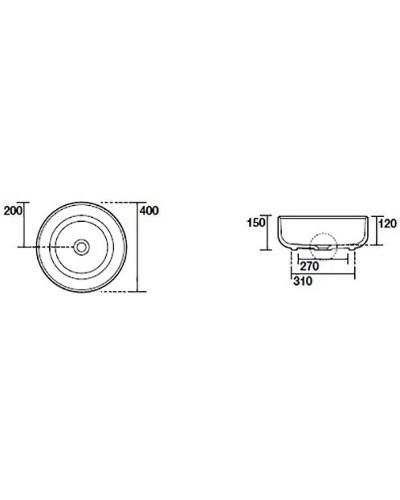 Раковина-чаша Kerasan Nolita 40 534430 Белая матовая