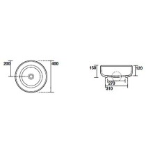 Раковина-чаша Kerasan Nolita 40 534401 Белая
