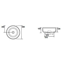 Раковина-чаша Kerasan Nolita 40 534401 Белая
