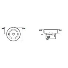 Раковина-чаша Kerasan Nolita 40 534489 Ferro мatt