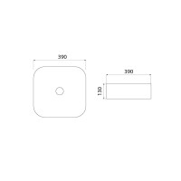 Раковина-чаша Iddis Bridge 39 BRIGM04i27 Серая матовая