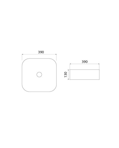 Раковина-чаша Iddis Bridge 39 BRIGM04i27 Серая матовая