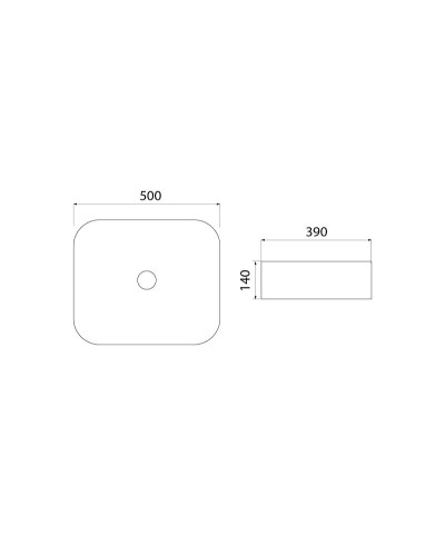 Раковина-чаша Iddis Bridge 50 BRIBM05i27 Черная матовая