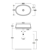 Раковина-чаша Simas Sharp 60 SH04bix0 Белая