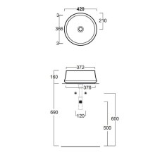 Раковина-чаша Simas Sharp 42 SH02bix0 Белая