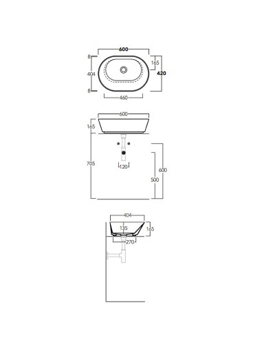 Раковина-чаша Simas Wave 60 WA02 bix0 Белая