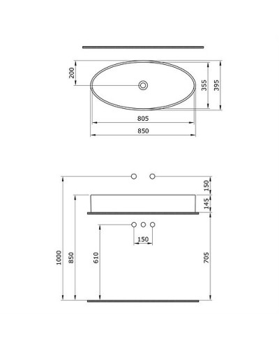 Раковина-чаша Bocchi Cortina Vessel 85 1014-025-0125 Кофейная матовая
