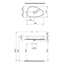 Раковина-чаша Bocchi Etna 58 1114-025-0125 Кофейная матовая