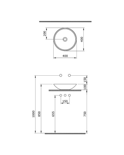 Раковина-чаша Bocchi Lucca Venezia 40 1120-025-0125 Кофейная матовая