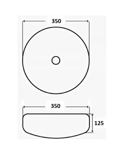 Раковина 35х35 см Mira MR-3535MB