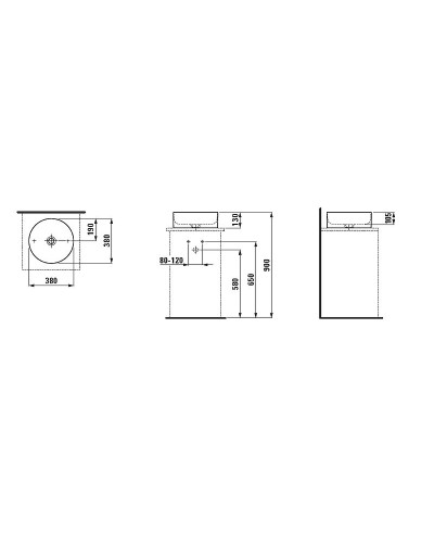 Раковина-чаша Laufen Living 37 8.1143.5.000.112.1 Белая