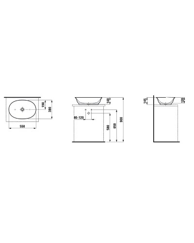 Раковина-чаша Laufen The New Classic 55 8.1285.2.400.112.1 Белая