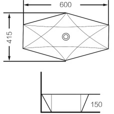 Раковина-чаша Grossman 60 GR-3030 Белая